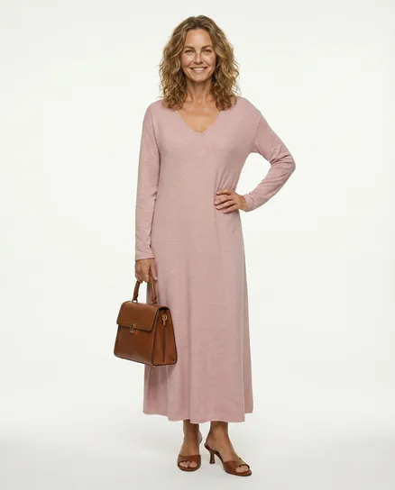 Kleid Feinstrick in rosa von Made in Italy