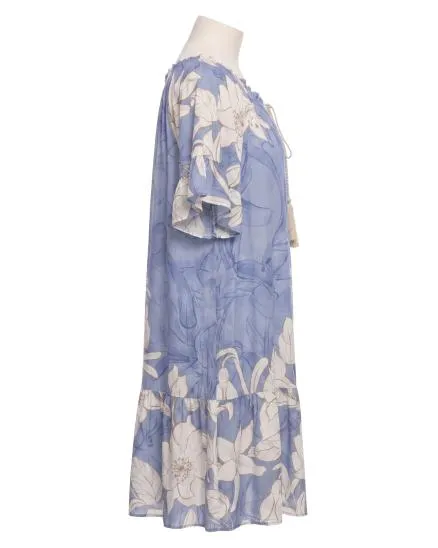 Kleid Floral in blau von Made in Italy