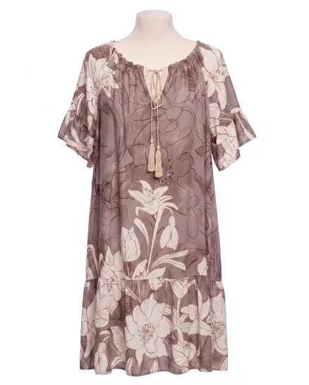 Kleid Floral in braun von Made in Italy