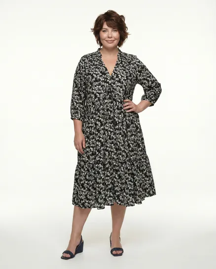 Kleid Floral in schwarz von Vincenzo Allocca