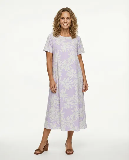 Kleid Floral Baumwolle in flieder von Wendy