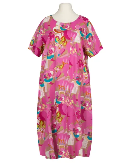 Kleid Floral Baumwolle in pink von Made in Italy