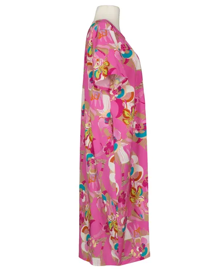 Kleid Floral Baumwolle in pink von Made in Italy