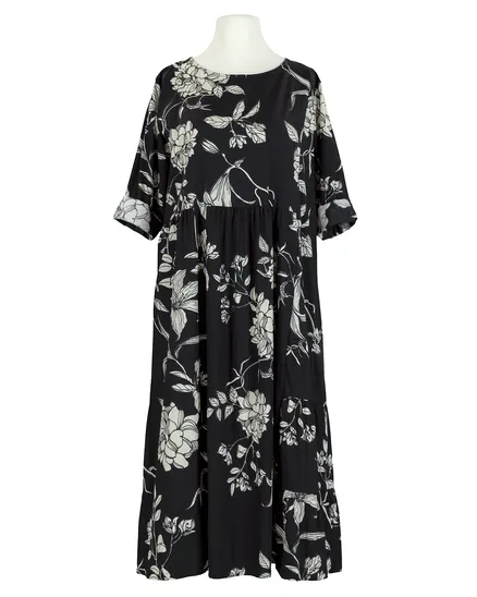 Kleid Floral Baumwolle in schwarz von Wendy