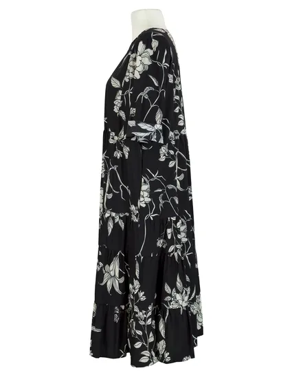 Kleid Floral Baumwolle in schwarz von Wendy