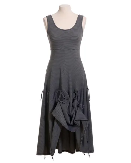 Jerseykleid A-Linie gestreift in schwarz von FASHION