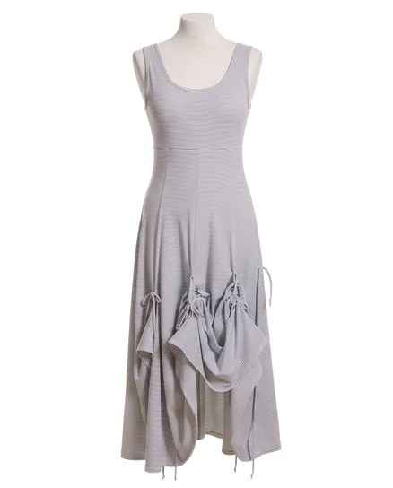 Jerseykleid A-Linie gestreift in wei� von FASHION