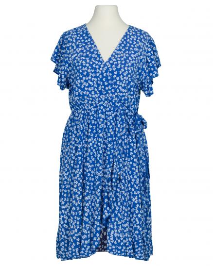 Kleid in Wickeloptik in k�nigsblau von Made in Italy