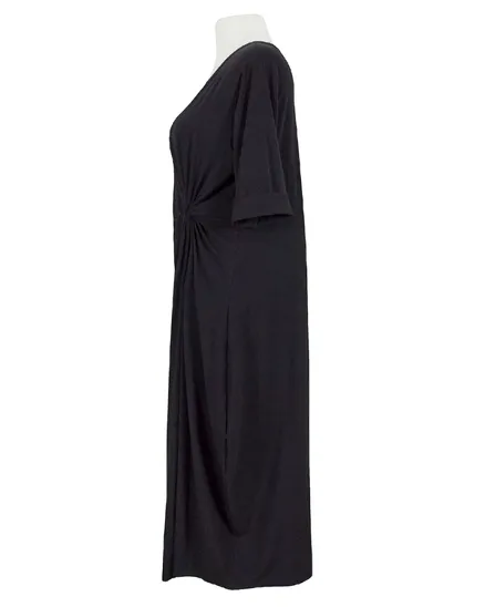 Kleid in Wickeloptik in schwarz von Vincenzo Allocca