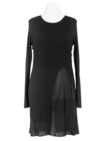 Kleid Lagenlook mit Chiffon in schwarz von Made in Italy