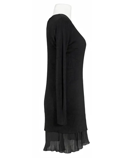 Kleid Lagenlook mit Chiffon in schwarz von Made in Italy