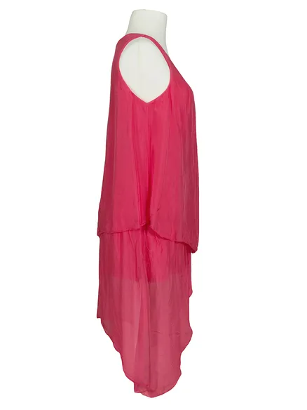 Kleid Lagenlook mit Seide in koralle von Spaziodonna
