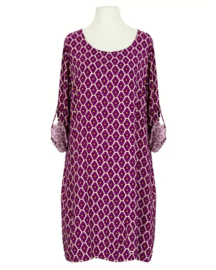 Kleid mit Blumen in beere von Made in Italy