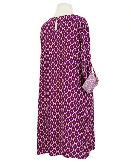 Kleid mit Blumen in beere von Made in Italy