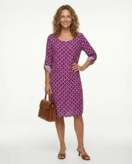 Kleid mit Blumen in beere von Made in Italy