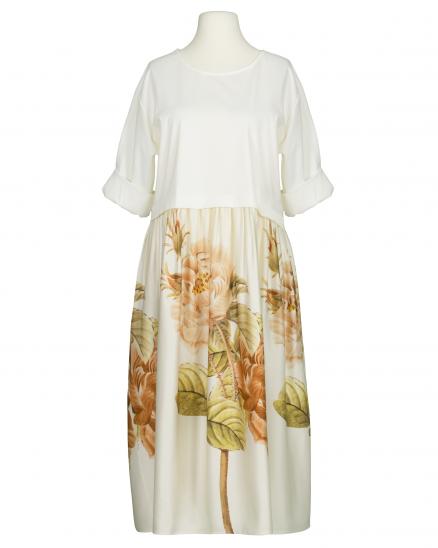 Kleid mit Blumen in ecru von Made in Italy