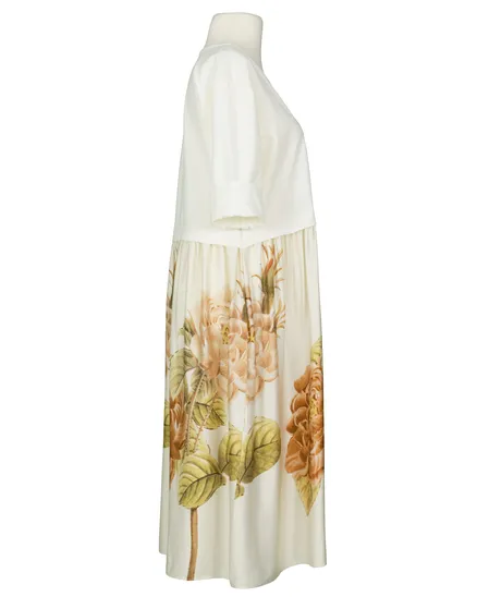 Kleid mit Blumen in ecru von Made in Italy