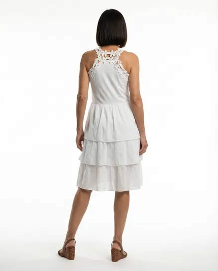 Kleid mit H�kelspitze in wei� von Spaziodonna