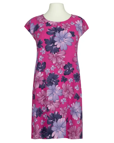 Kleid mit Leinen Floral in pink von Made in Italy