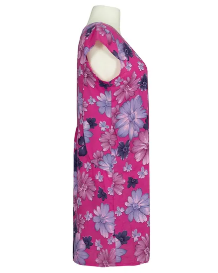 Kleid mit Leinen Floral in pink von Made in Italy