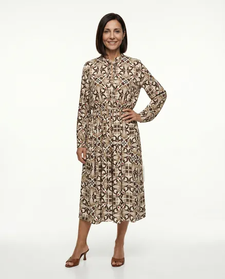 Kleid mit Print in braun von Made in Italy