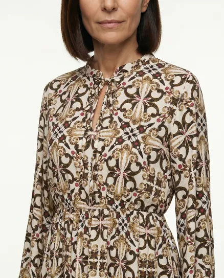 Kleid mit Print in braun von Made in Italy