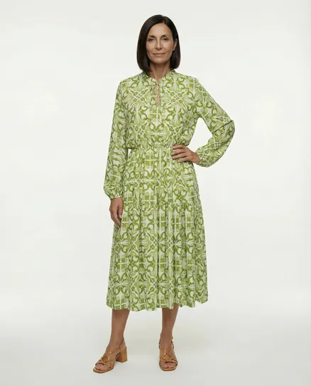 Kleid mit Print in gr�n von Made in Italy