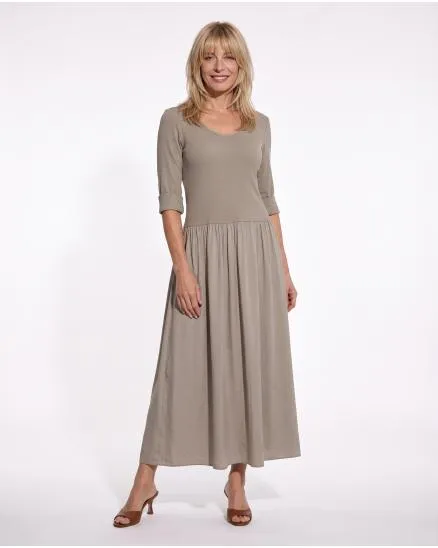 Kleid mit Seide in beige von Selected Touch