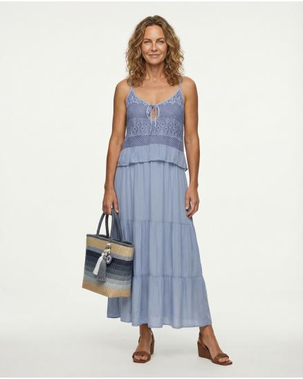 Kleid mit Seide in blau von H. Trend