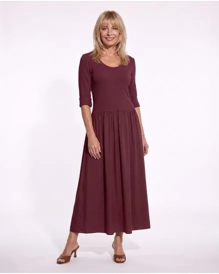 Kleid mit Seide in bordeaux von Selected Touch