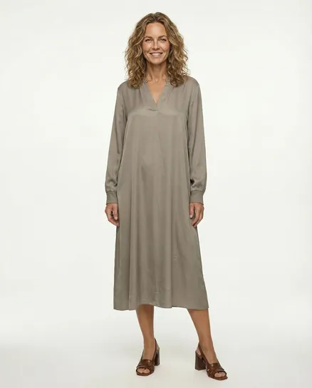 Kleid mit Seide in braun von Style Touch