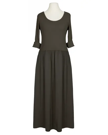 Kleid mit Seide in dunkelbraun von Selected Touch