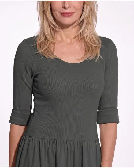 Kleid mit Seide in grau von Selected Touch