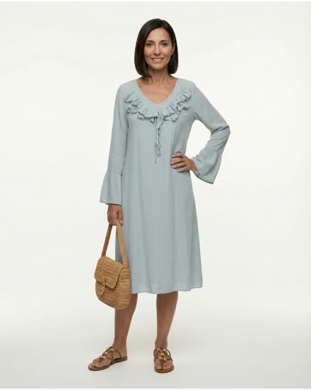 Kleid mit Seide in grau von Selected Touch