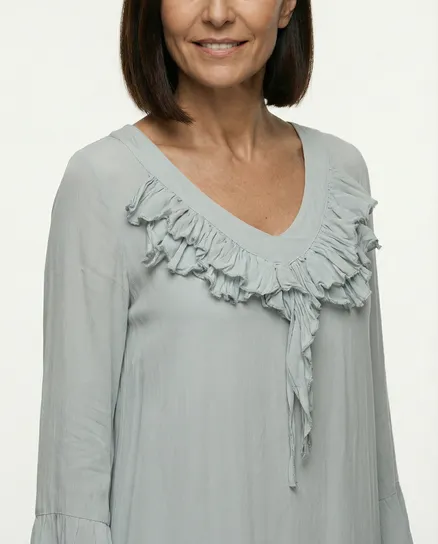 Kleid mit Seide in grau von Selected Touch