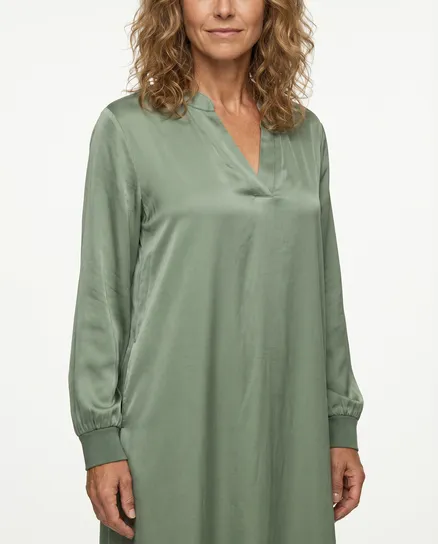 Kleid mit Seide in khaki von Style Touch