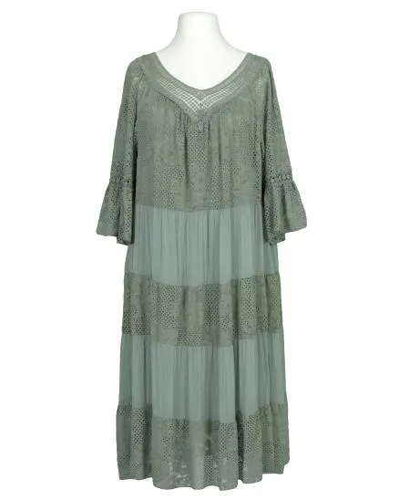 Kleid mit Seide in oliv von Made in Italy