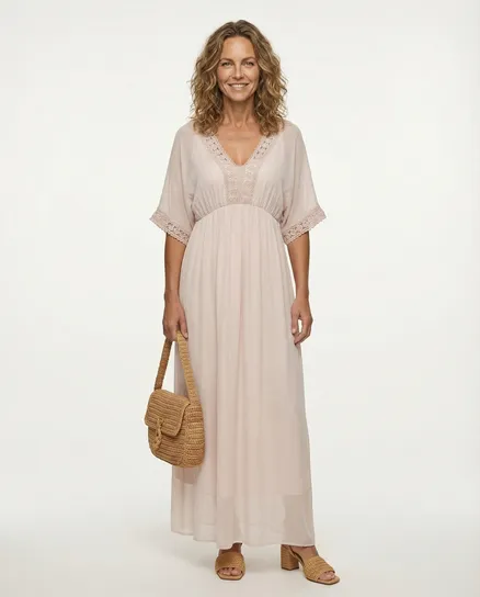 Kleid mit Seide in rosa von H. Trend