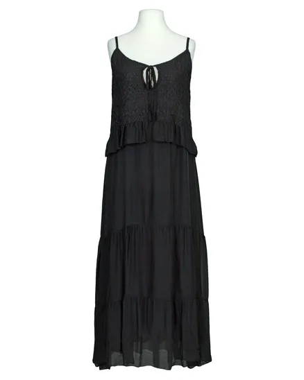 Kleid mit Seide in schwarz von H. Trend