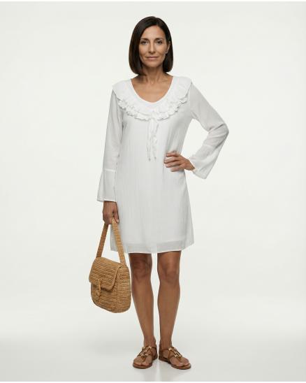 Kleid mit Seide in weiss von Selected Touch