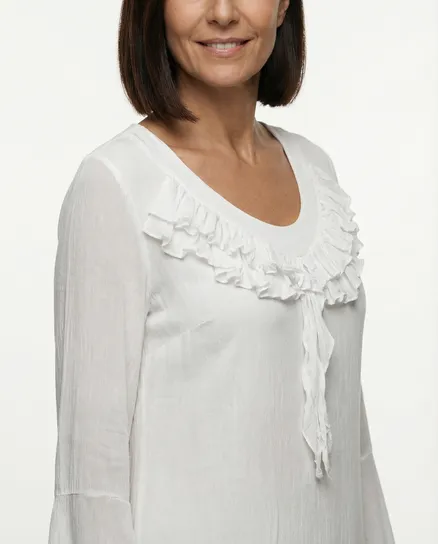 Kleid mit Seide in wei� von Selected Touch