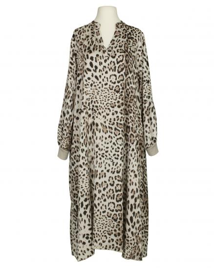 Kleid mit Seide Leoprint in beige von Style Touch
