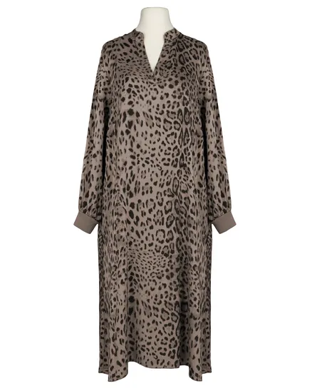 Kleid mit Seide Leoprint in braun von Style Touch