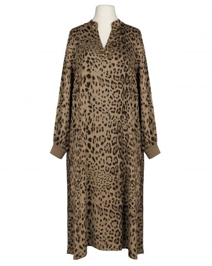Kleid mit Seide Leoprint in camel von Style Touch
