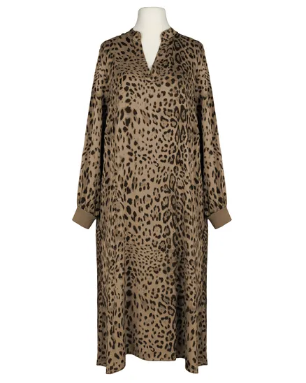 Kleid mit Seide Leoprint in camel von Style Touch