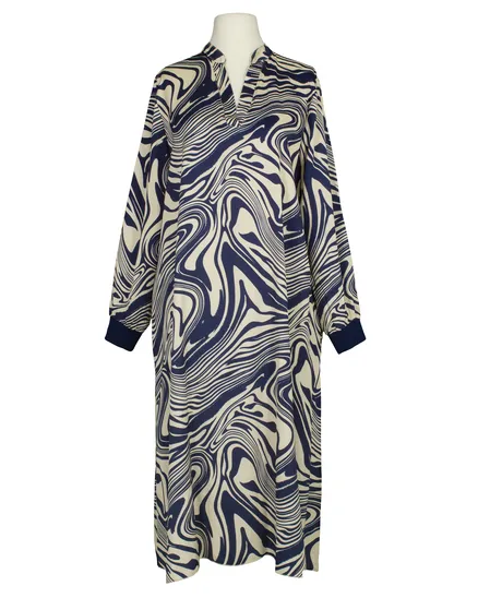 Kleid mit Seide Swirl-Print in blau von Style Touch