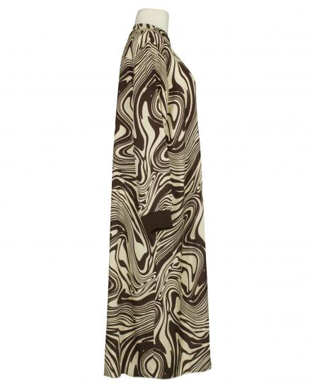 Kleid mit Seide Swirl-Print in braun von Style Touch