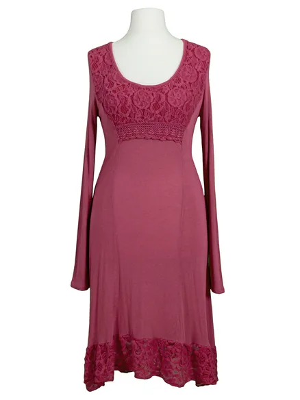Kleid mit Spitze in pink von les freres