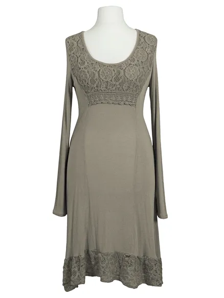 Kleid mit Spitze in taupe von les freres