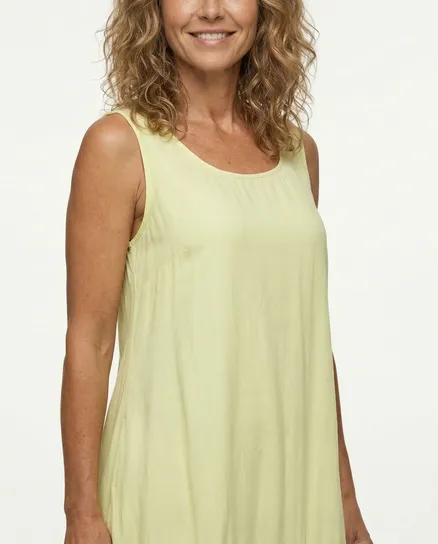 Kleid mit Stickerei in gelb von Spaziodonna